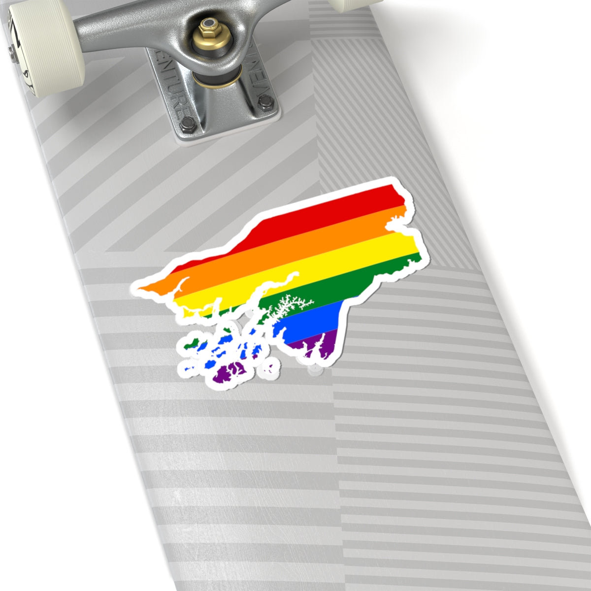 LGBT flag map of Guinea-Bissau (Guinea) STICKER Vinyl Kiss-Cut Decal