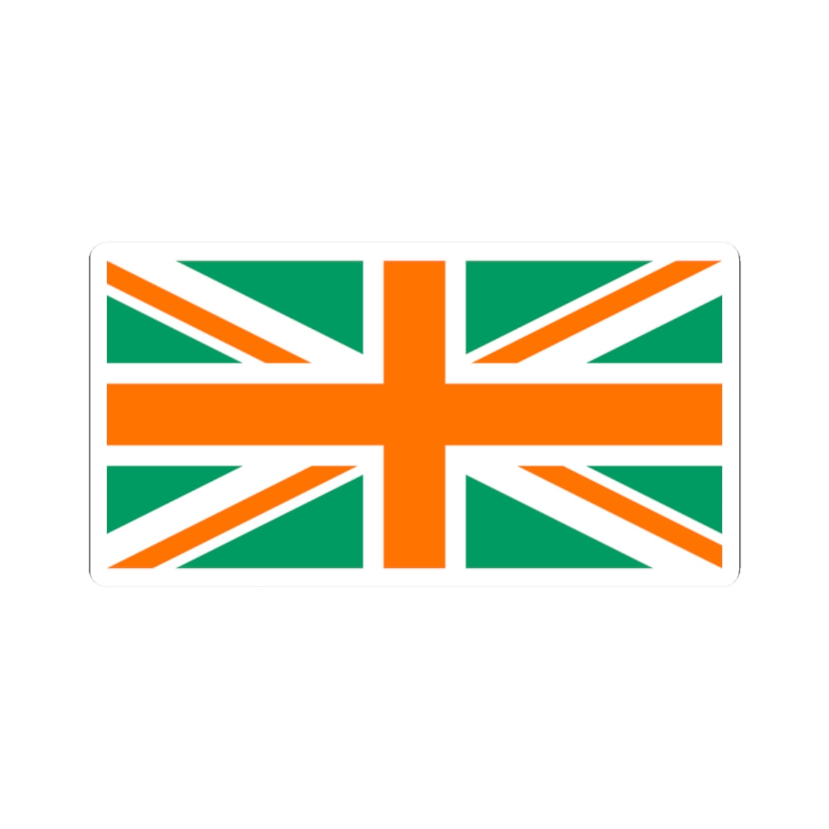 Hibernian Flag of the United Kingdom (United Kingdom) STICKER Vinyl Kiss-Cut Decal
