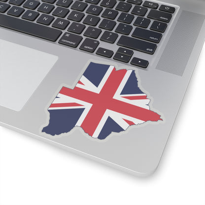 Flag map of Bechuanaland 1885-1966 (Botswana) STICKER Vinyl Kiss-Cut Decal