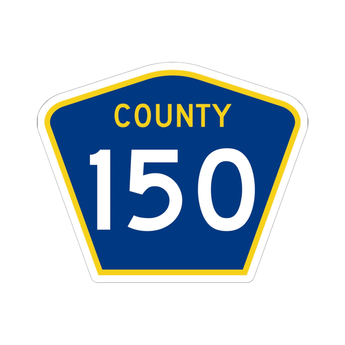 County 150 MN (Minnesota) (Road Sign) STICKER Vinyl Kiss-Cut Decal