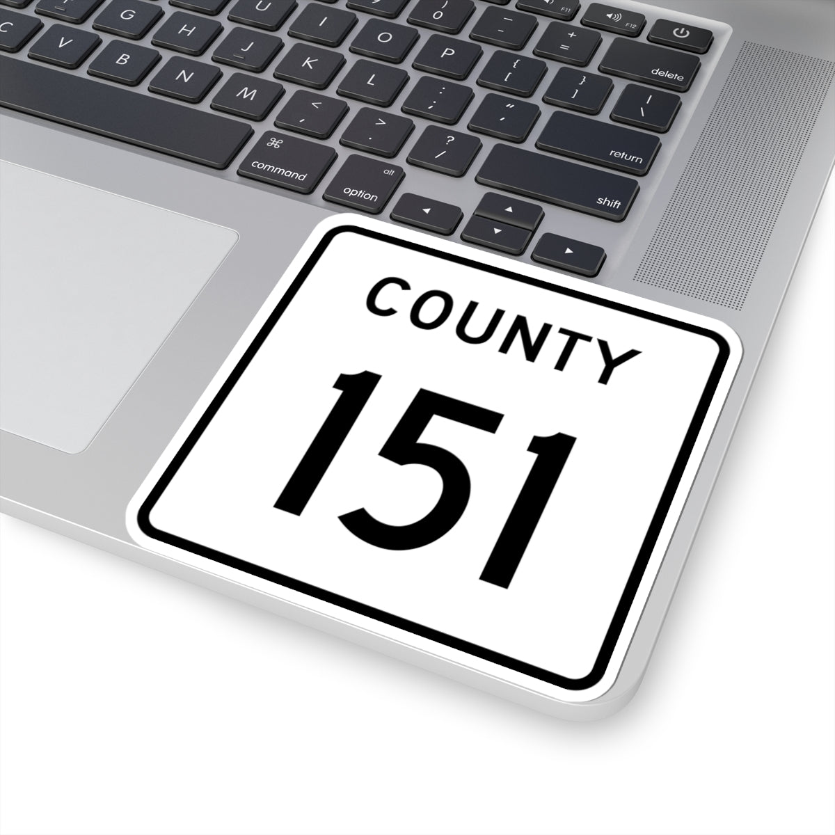 County 151 square (Minnesota) (Road Sign) STICKER Vinyl Kiss-Cut Decal