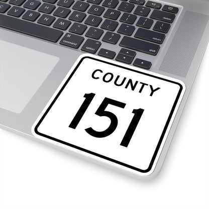 County 151 square (Minnesota) (Road Sign) STICKER Vinyl Kiss-Cut Decal