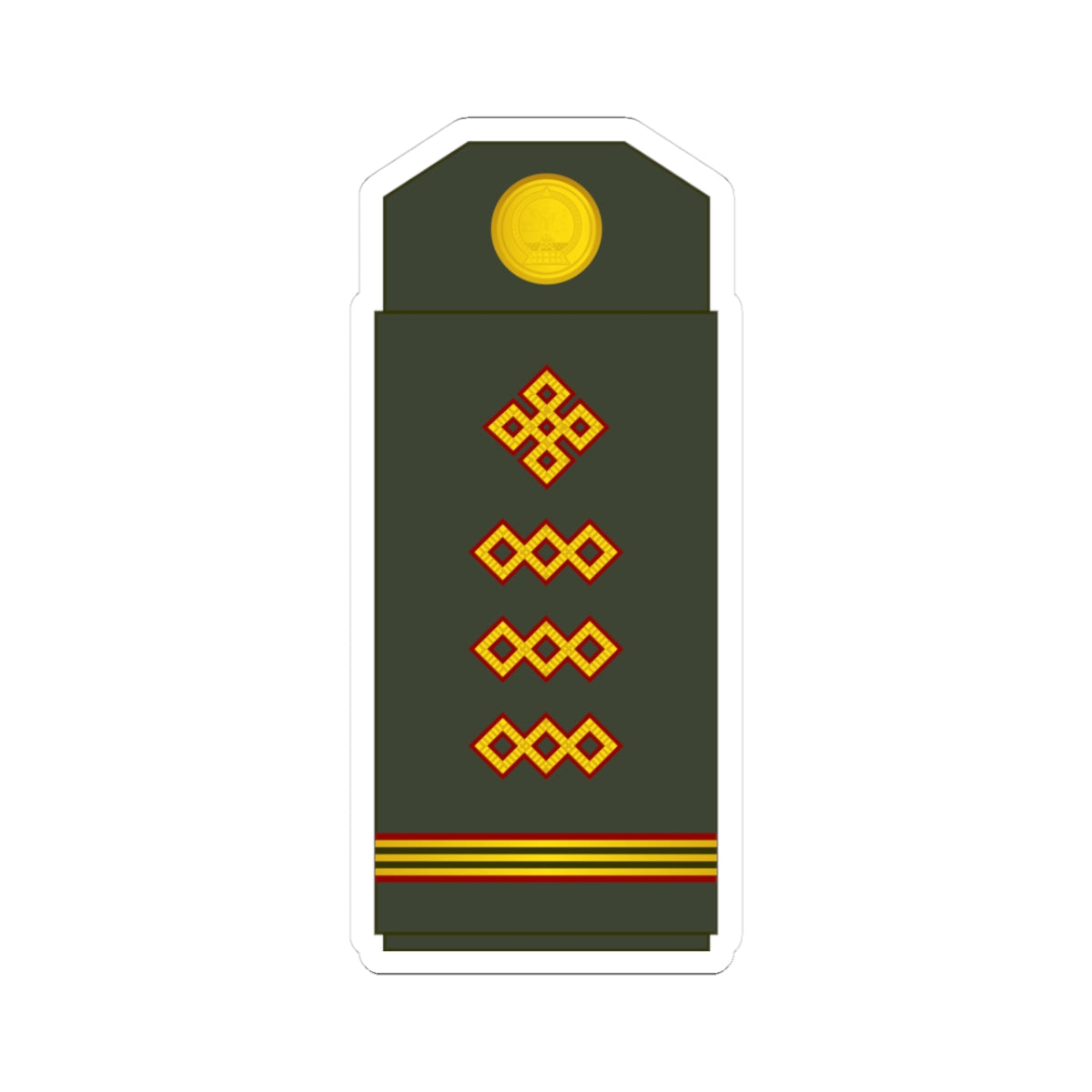 08 Mongolian Army TSG (Mongolia) (Military Rank) STICKER Vinyl Kiss-Cut Decal