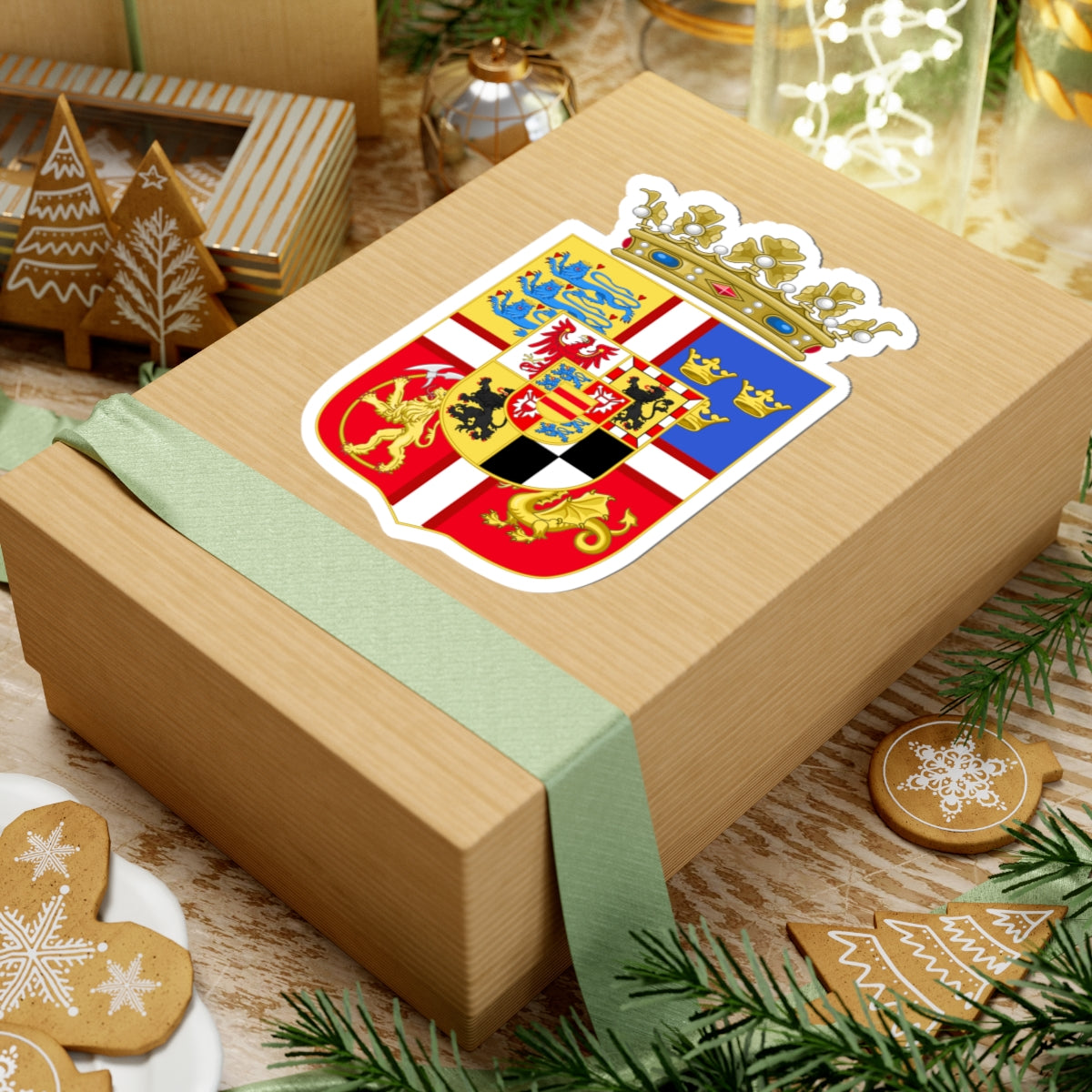 Armoiries de Dorothée de Brandebourg (Denmark) (Coat of Arms) STICKER Vinyl Kiss-Cut Decal