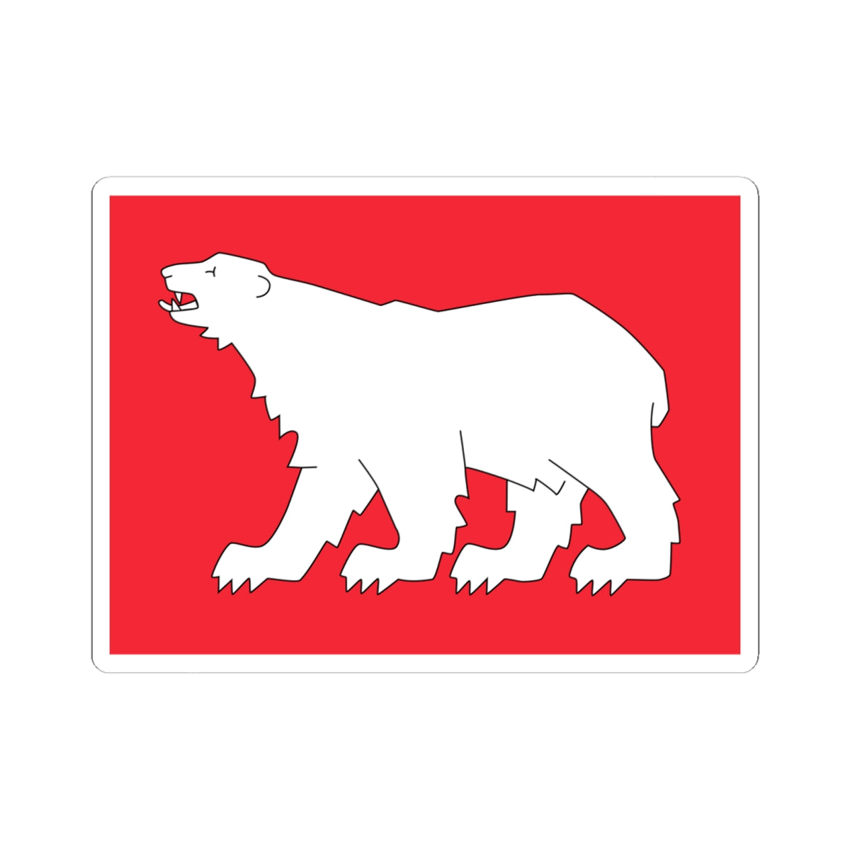 Flag of Hammerfest (Norway) STICKER Vinyl Kiss-Cut Decal