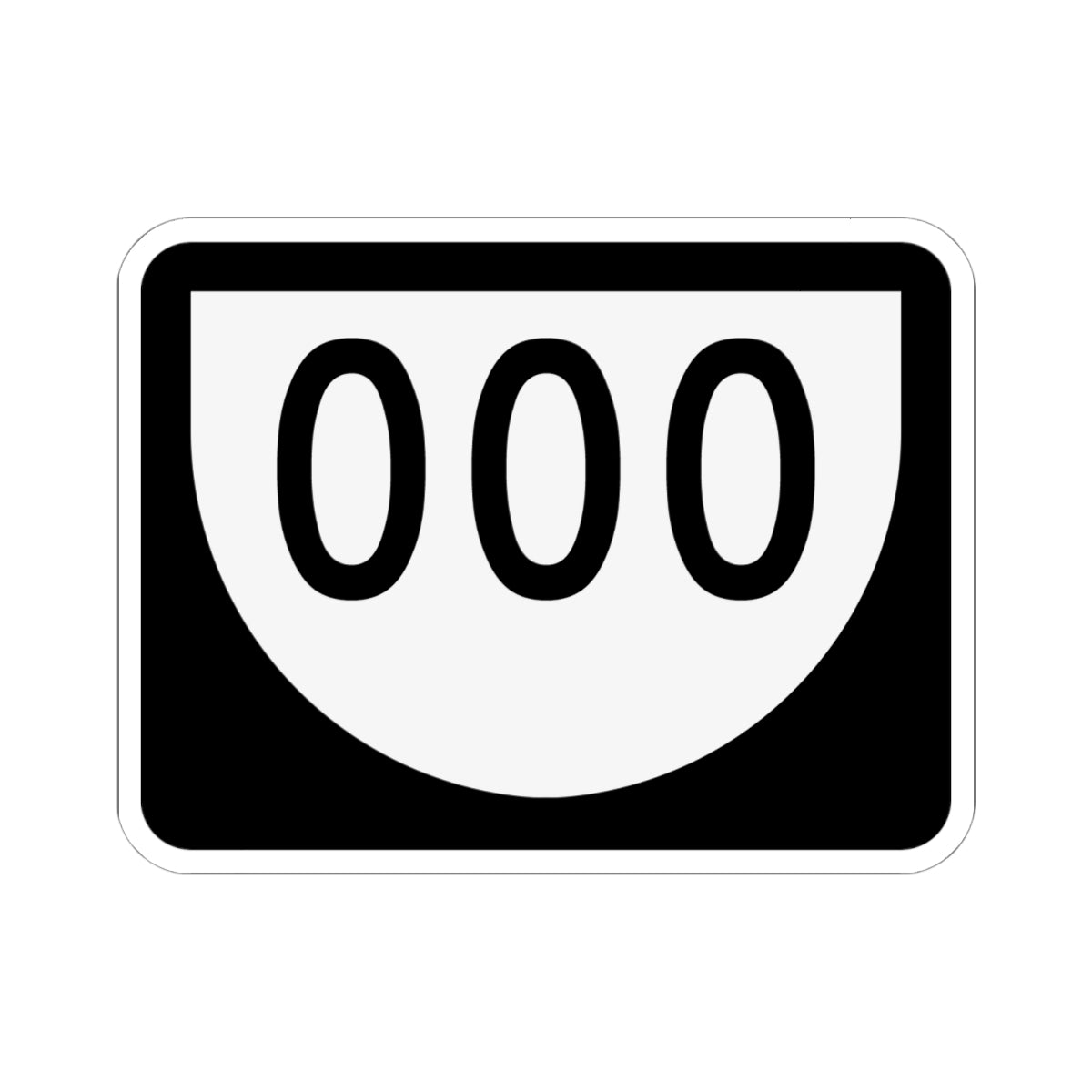 PR urban primary 000 (Puerto Rico) (Road Sign) STICKER Vinyl Kiss-Cut Decal