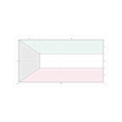 Flag of Kuwait construction sheet (Kuwait) STICKER Vinyl Kiss-Cut Decal