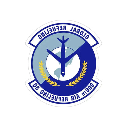 906th Air Refueling Squadron (U.S. Air Force) REVERSE PRINT Transparent Die-Cut STICKER 3 Inch Die-Cut Transparent - The Sticker Space