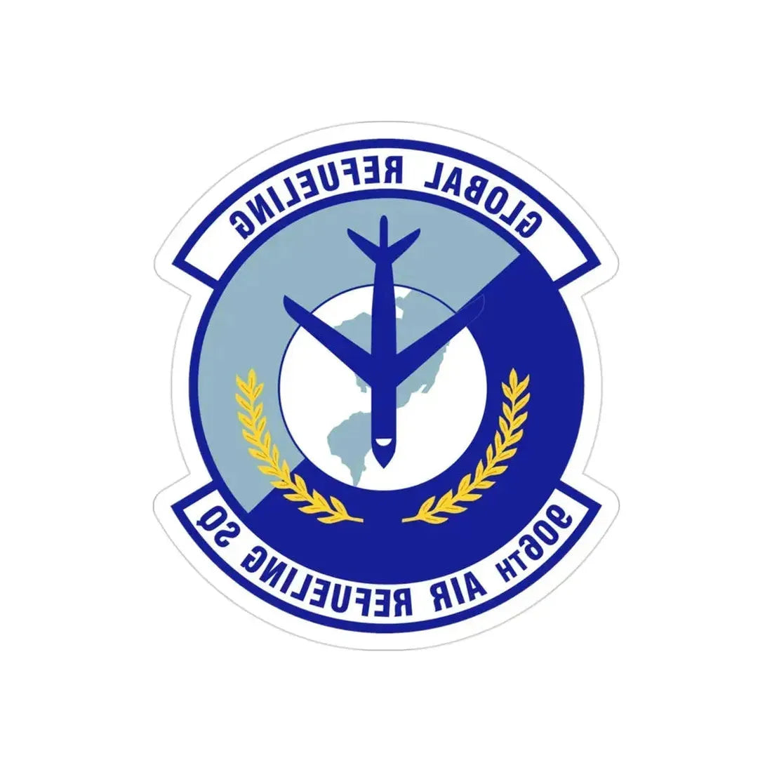 906th Air Refueling Squadron (U.S. Air Force) REVERSE PRINT Transparent Die-Cut STICKER - The Sticker Space
