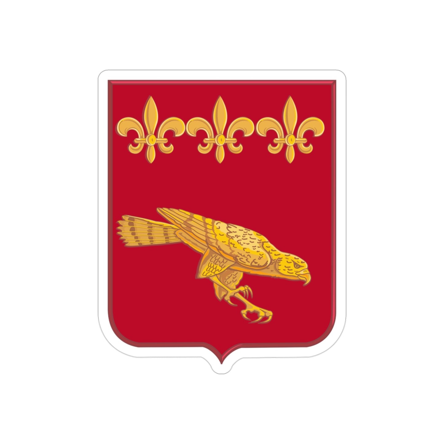 907 Airborne Field Artillery Battalion 2 (U.S. Army) REVERSE PRINT Transparent STICKER-3" × 3"-The Sticker Space