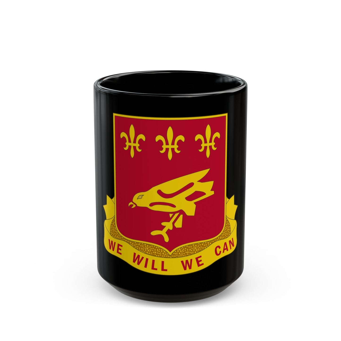 907 Airborne Field Artillery Battalion (U.S. Army) Black Coffee Mug-15oz-The Sticker Space