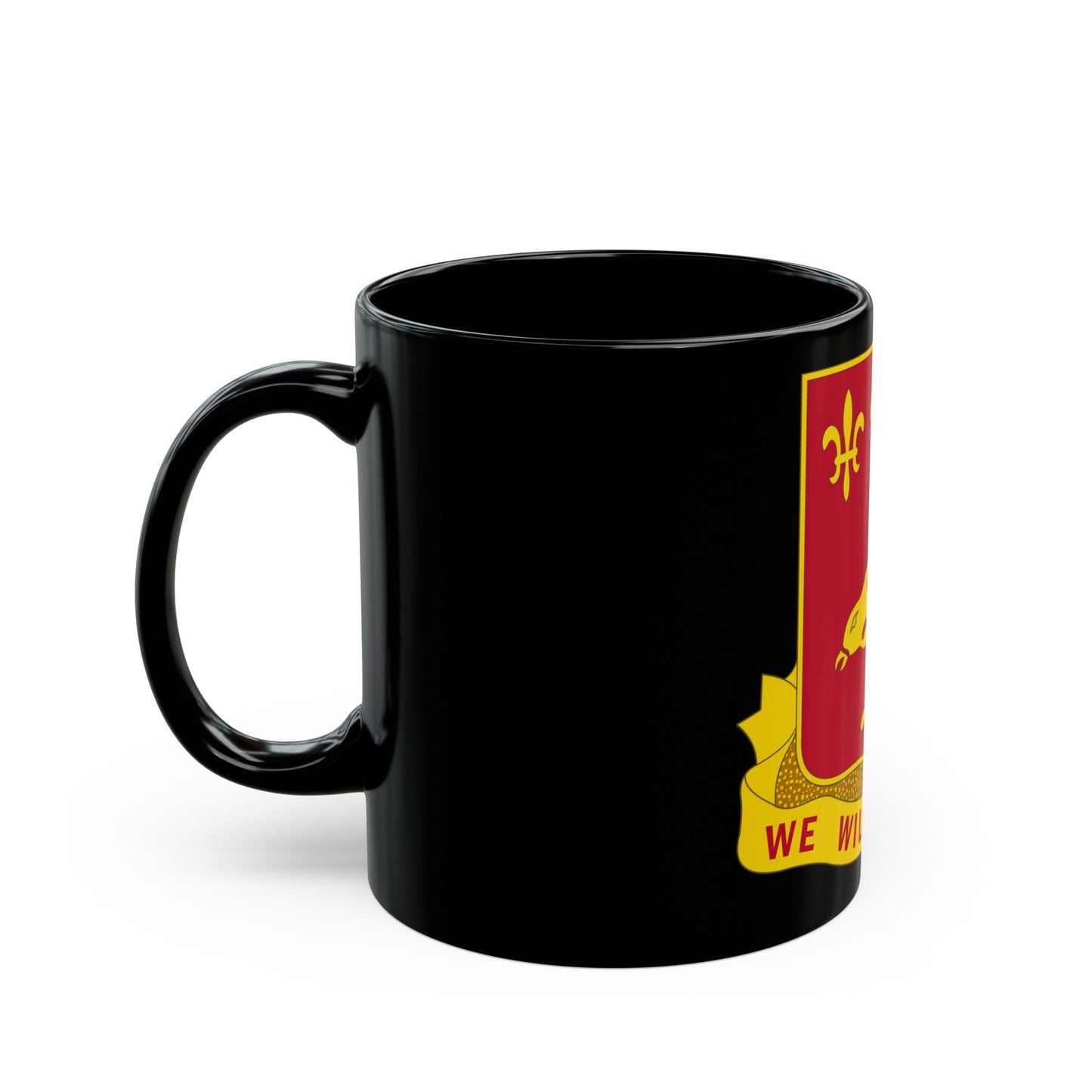 907 Airborne Field Artillery Battalion (U.S. Army) Black Coffee Mug-The Sticker Space