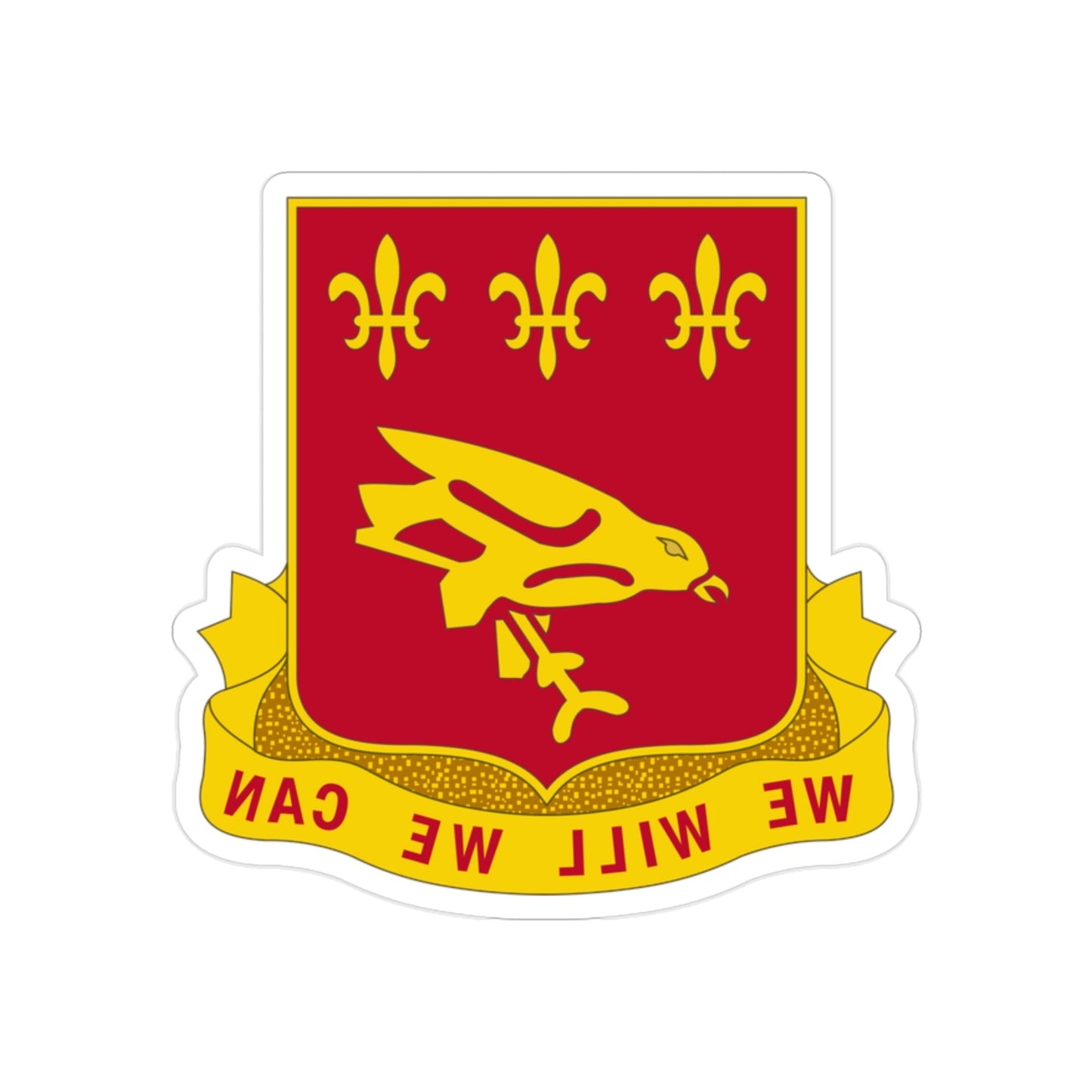 907 Airborne Field Artillery Battalion (U.S. Army) REVERSE PRINT Transparent STICKER-2" × 2"-The Sticker Space