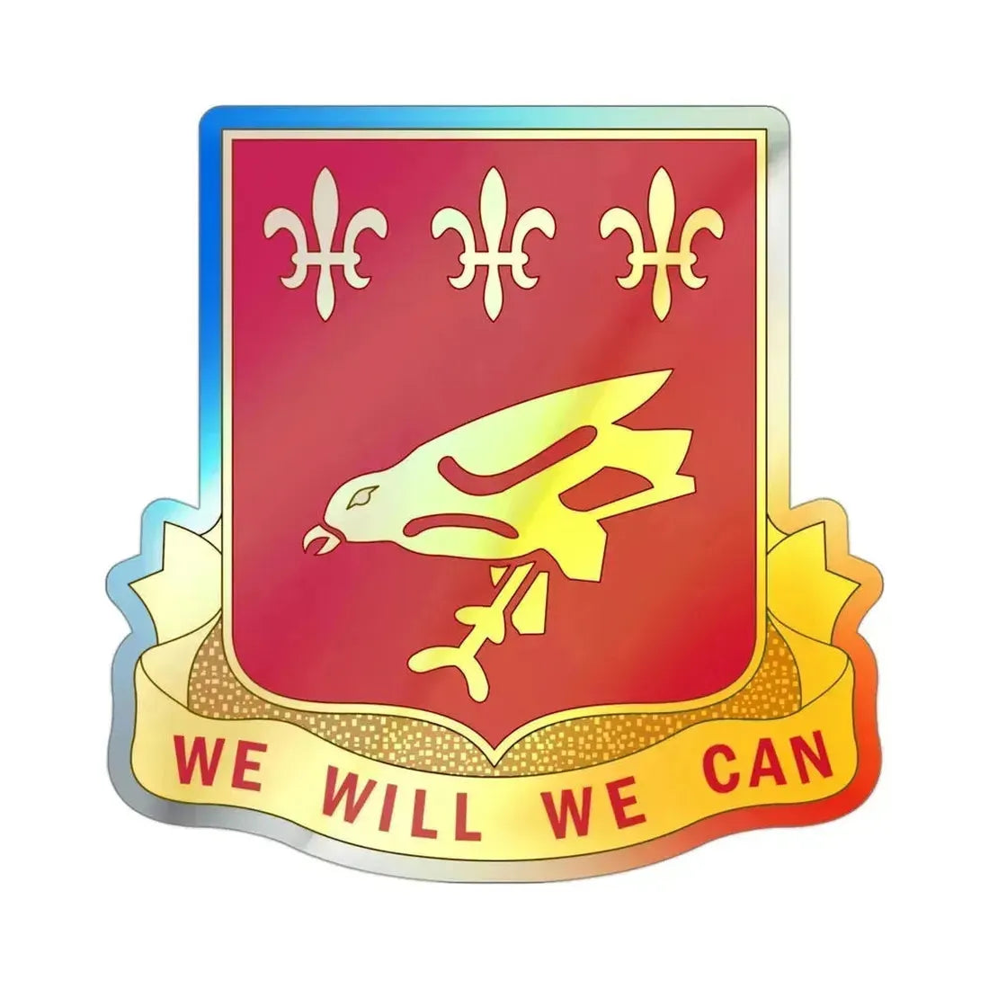 907 Airborne Field Artillery Battalion (U.S. Army) Holographic STICKER Die-Cut Vinyl Decal 3 Inch Holographic - The Sticker Space