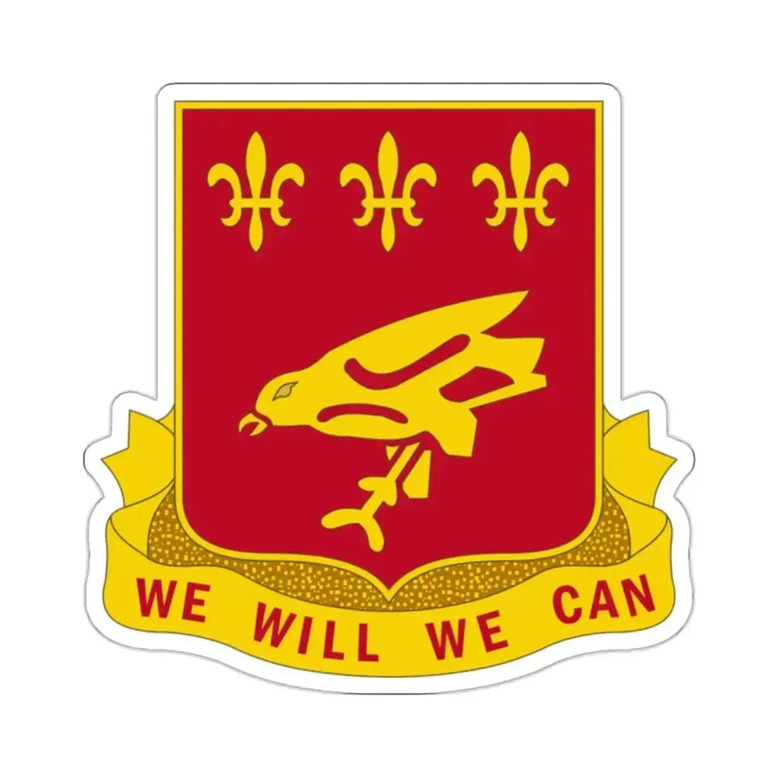 907 Airborne Field Artillery Battalion (U.S. Army) STICKER Vinyl Kiss-Cut Decal 2 Inch White - The Sticker Space