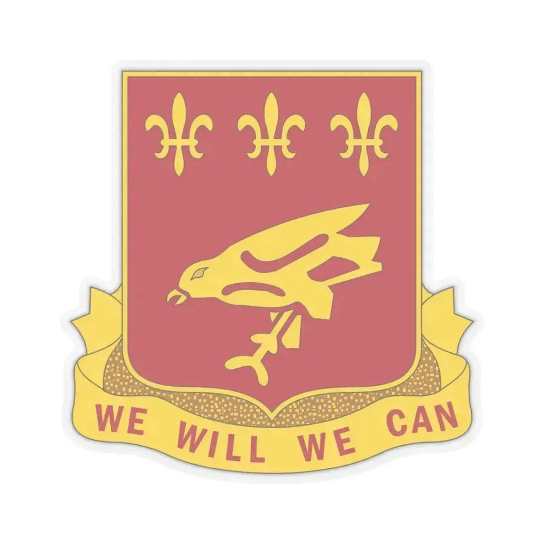 907 Airborne Field Artillery Battalion (U.S. Army) STICKER Vinyl Kiss-Cut Decal 4 Inch Transparent - The Sticker Space