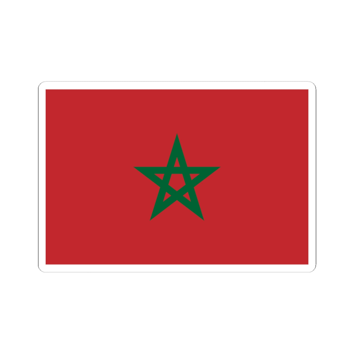 Flag of Morocco unbordered (Morocco) STICKER Vinyl Kiss-Cut Decal