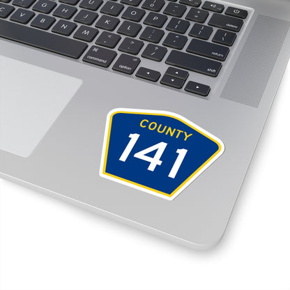County 141 MN (Minnesota) (Road Sign) STICKER Vinyl Kiss-Cut Decal