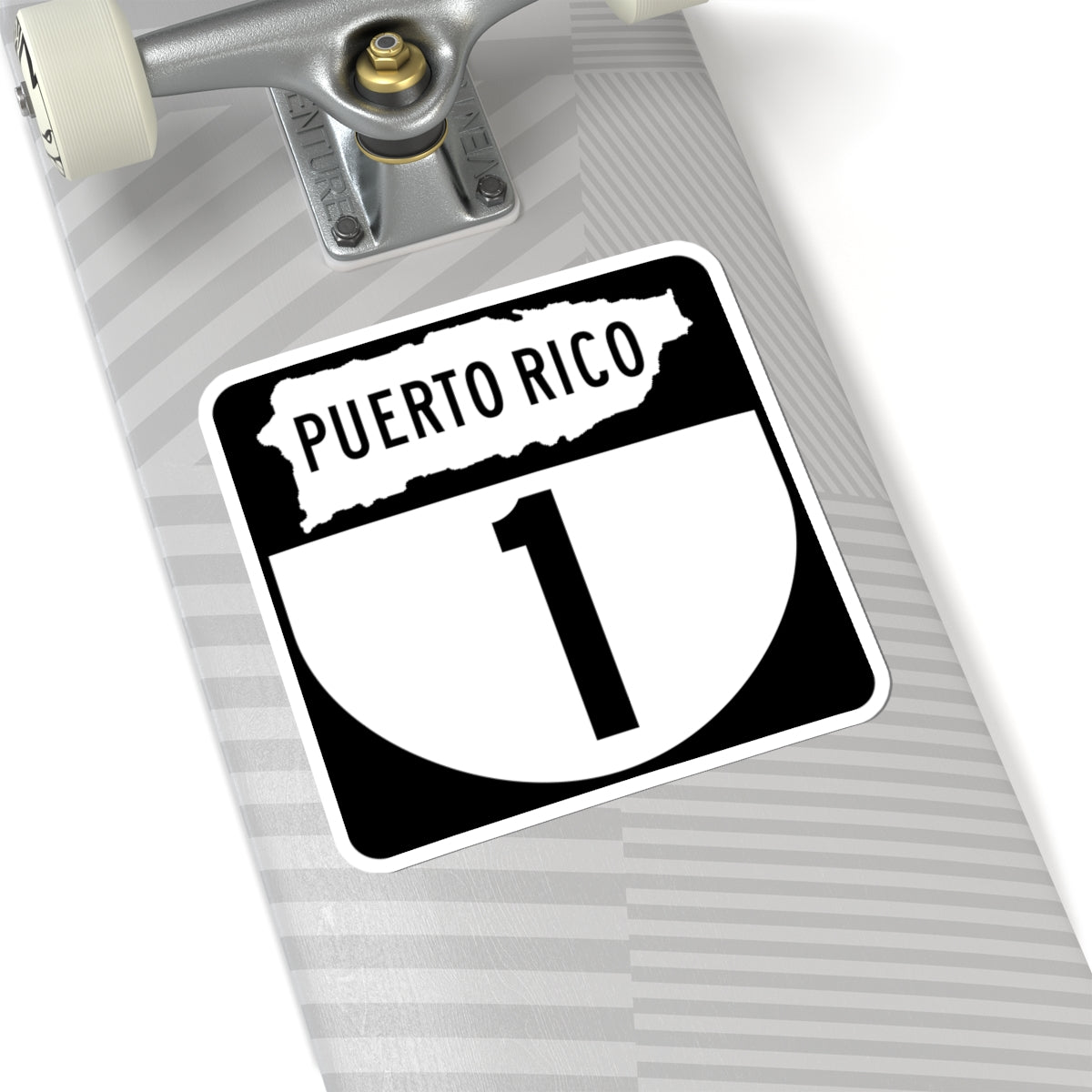 PR old 1 (Puerto Rico) (Road Sign) STICKER Vinyl Kiss-Cut Decal