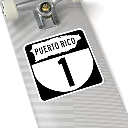 PR old 1 (Puerto Rico) (Road Sign) STICKER Vinyl Kiss-Cut Decal
