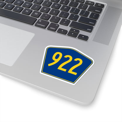 PR secondary 922 (Puerto Rico) (Road Sign) STICKER Vinyl Kiss-Cut Decal