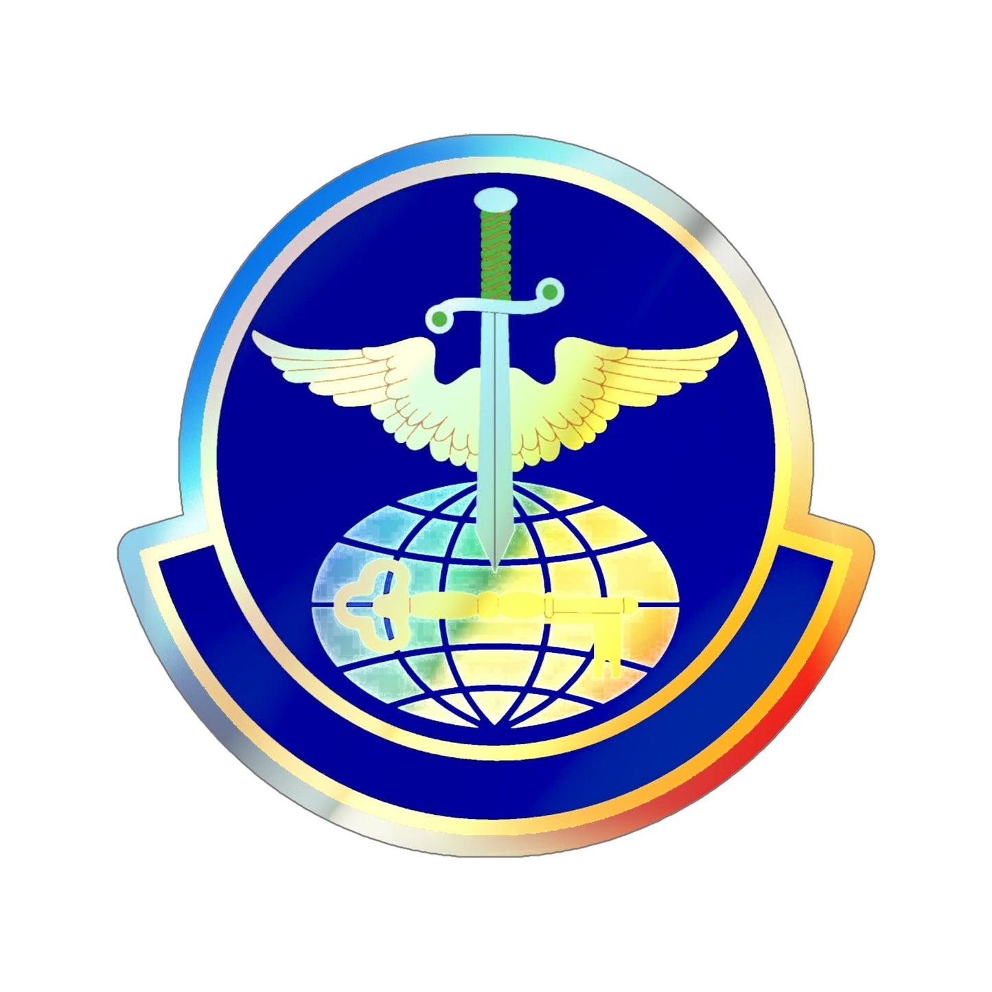 908 Operations Support Squadron AFRC (U.S. Air Force) Holographic STICKER Die-Cut Vinyl Decal-6 Inch-The Sticker Space