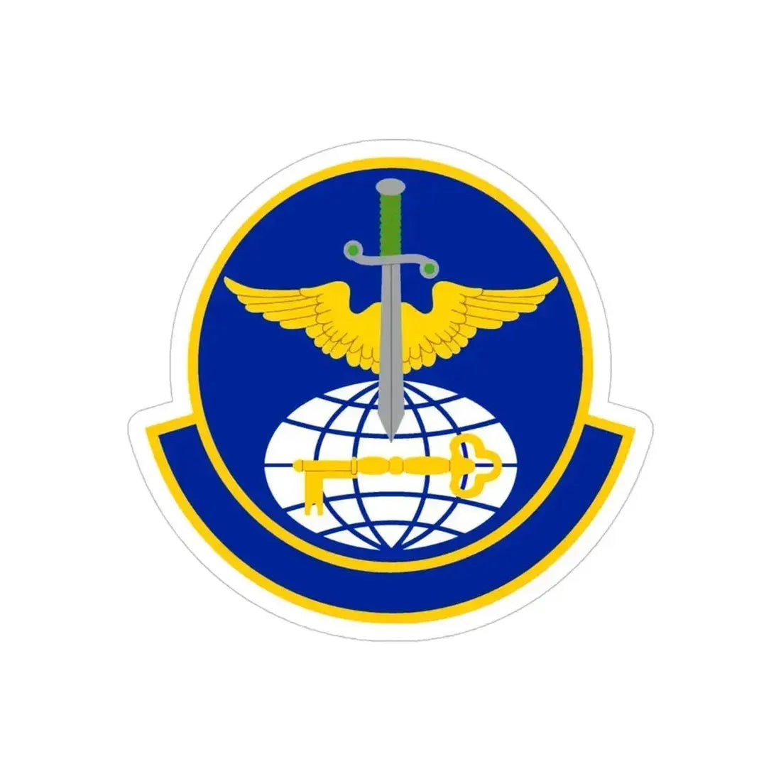 908 Operations Support Squadron AFRC (U.S. Air Force) REVERSE PRINT Transparent Die-Cut STICKER 4 Inch Die-Cut Transparent - The Sticker Space