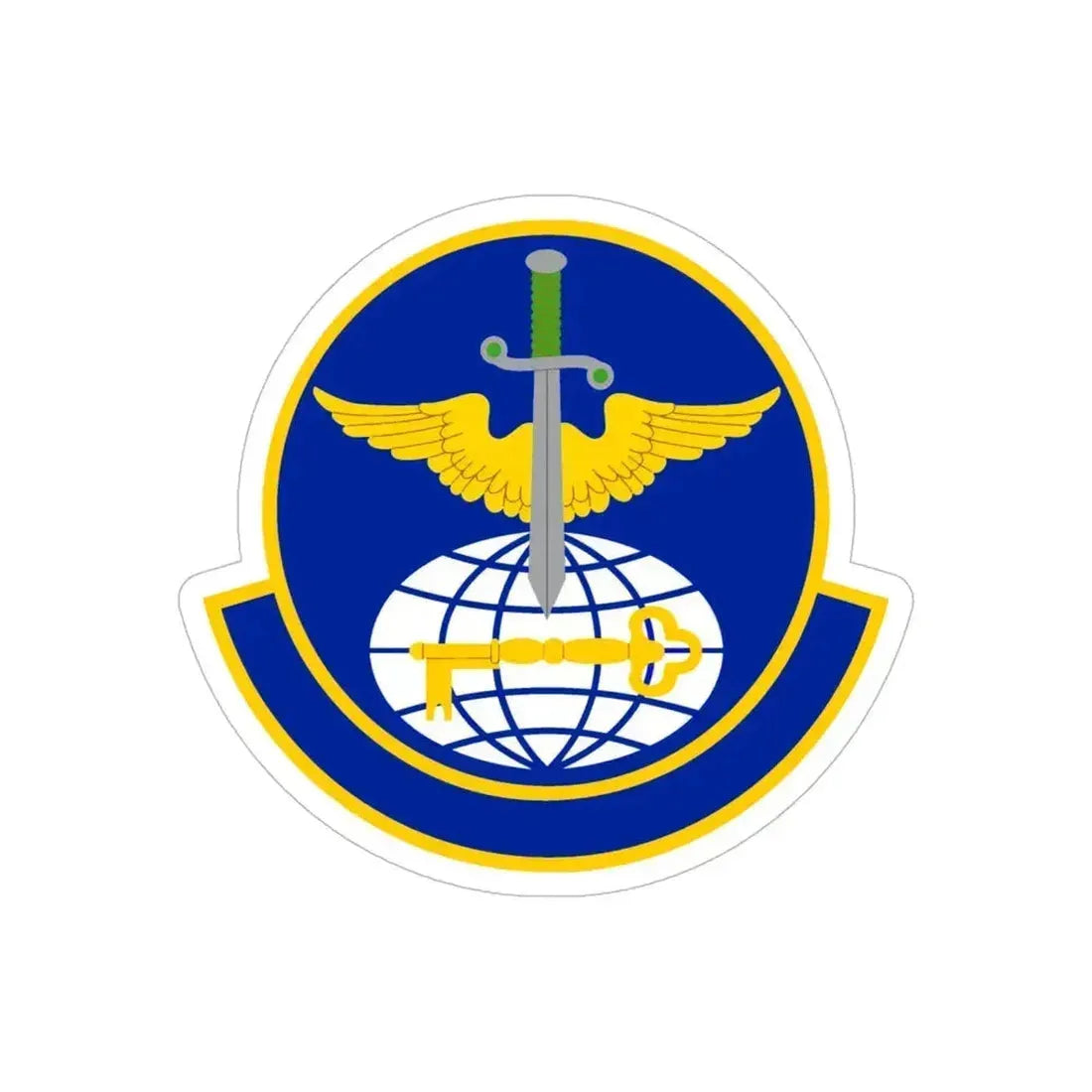 908 Operations Support Squadron AFRC (U.S. Air Force) REVERSE PRINT Transparent Die-Cut STICKER 6 Inch Die-Cut Transparent - The Sticker Space