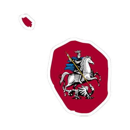 Flag-map of Moscow 1995 (Russia) STICKER Vinyl Kiss-Cut Decal
