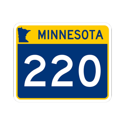 MN-220 wide (Minnesota) (Road Sign) STICKER Vinyl Kiss-Cut Decal