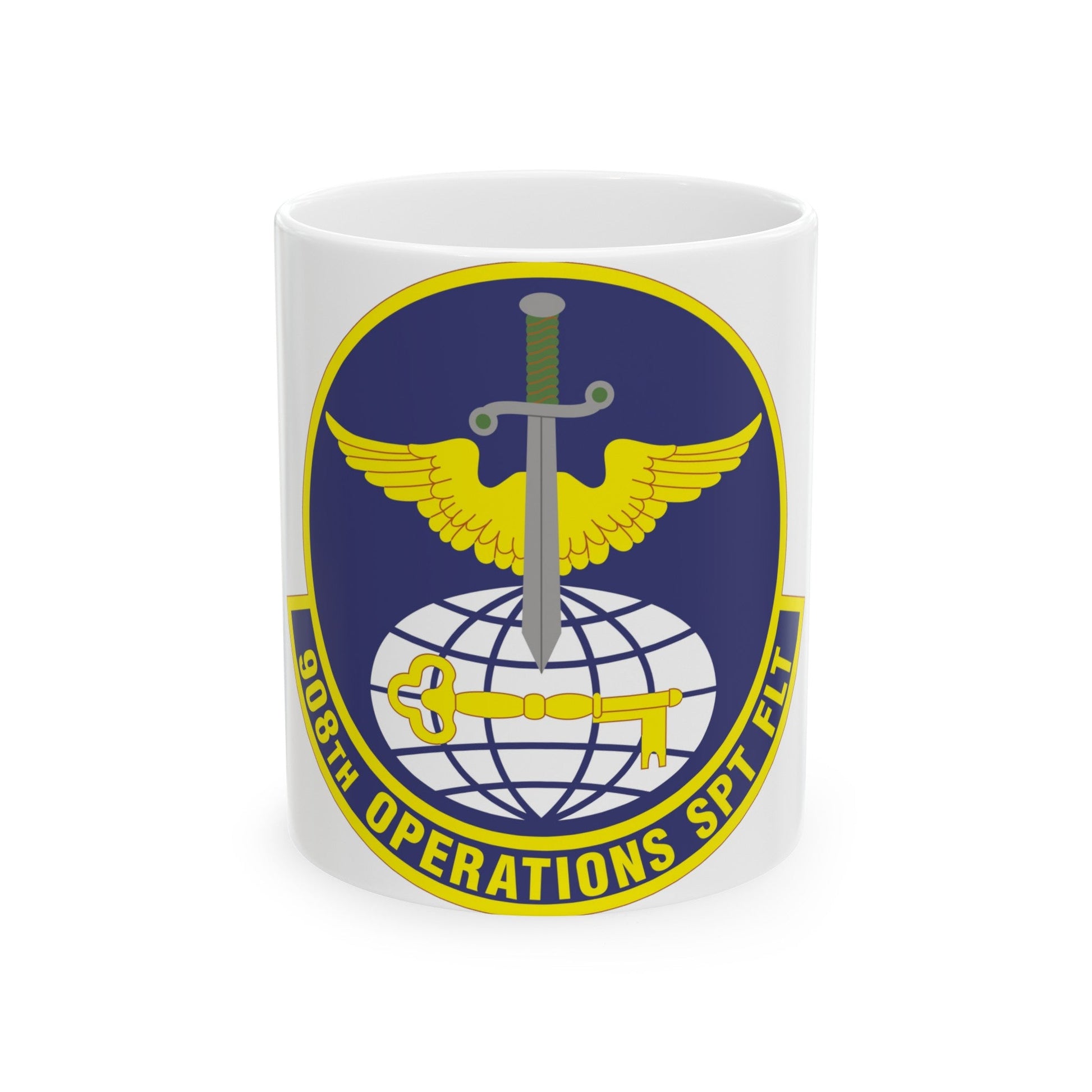 908th Operations Support Flight (U.S. Air Force) White Coffee Mug-11oz-The Sticker Space