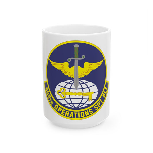 908th Operations Support Flight (U.S. Air Force) White Coffee Mug-15oz-The Sticker Space