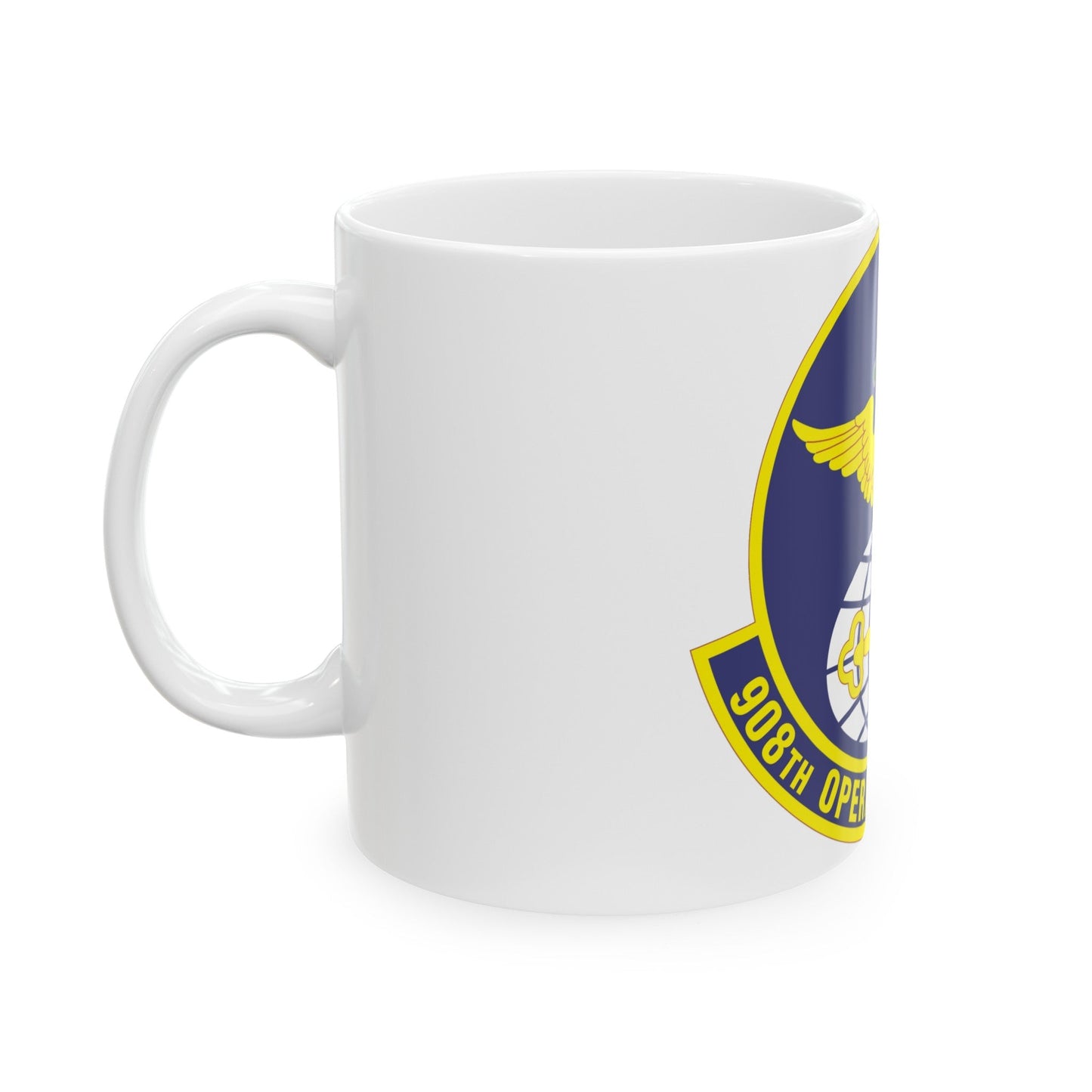 908th Operations Support Flight (U.S. Air Force) White Coffee Mug-The Sticker Space