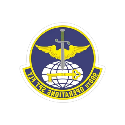 908th Operations Support Flight (U.S. Air Force) REVERSE PRINT Transparent Die-Cut STICKER - The Sticker Space