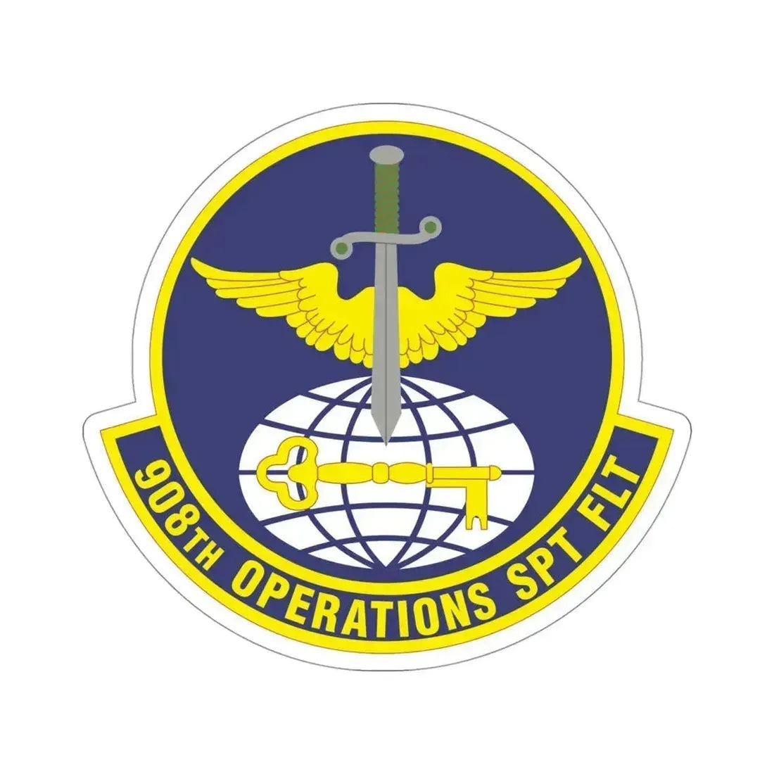 908th Operations Support Flight (U.S. Air Force) STICKER Vinyl Die-Cut Decal 4 Inch - The Sticker Space