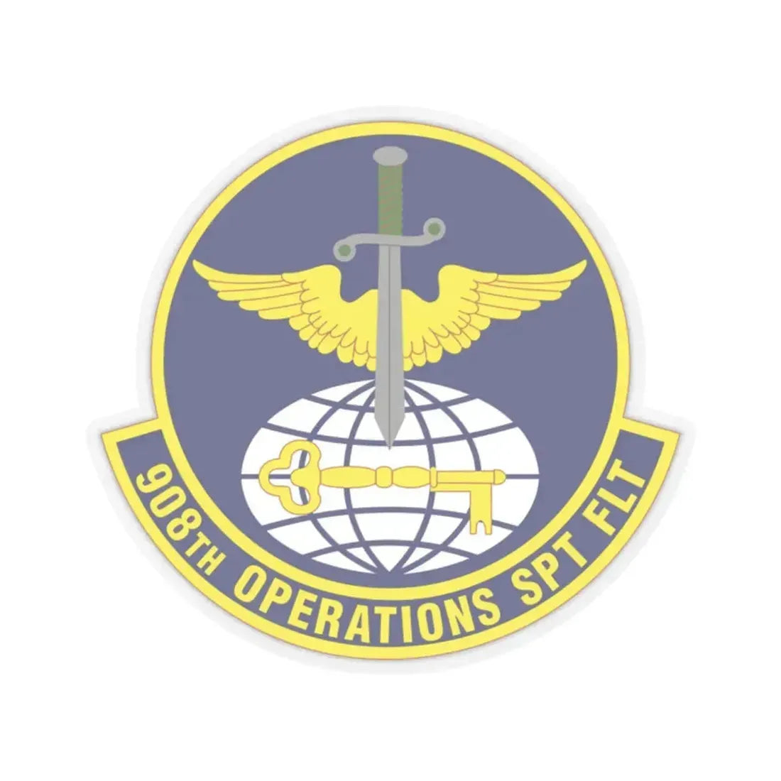 908th Operations Support Flight (U.S. Air Force) STICKER Vinyl Kiss-Cut Decal 2 Inch Transparent - The Sticker Space