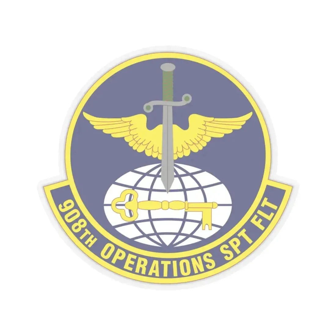 908th Operations Support Flight (U.S. Air Force) STICKER Vinyl Kiss-Cut Decal 3 Inch Transparent - The Sticker Space
