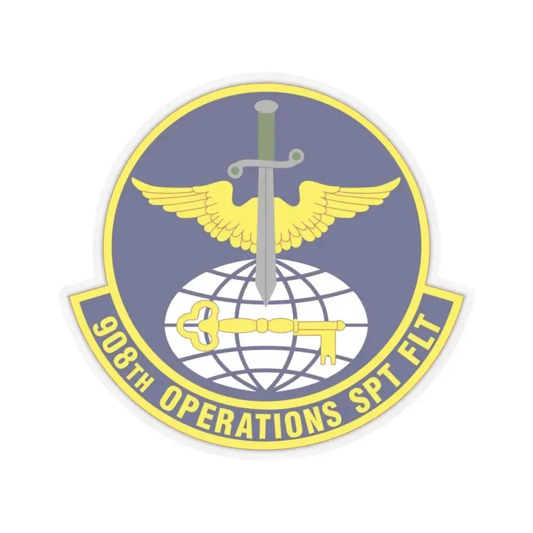 908th Operations Support Flight (U.S. Air Force) STICKER Vinyl Kiss-Cut Decal 4 Inch Transparent - The Sticker Space