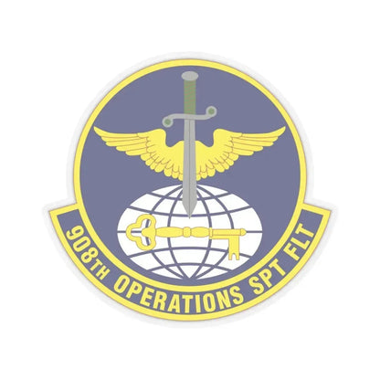 908th Operations Support Flight (U.S. Air Force) STICKER Vinyl Kiss-Cut Decal 4 Inch Transparent - The Sticker Space