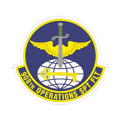 908th Operations Support Flight (U.S. Air Force) STICKER Vinyl Kiss-Cut Decal 4 Inch White - The Sticker Space