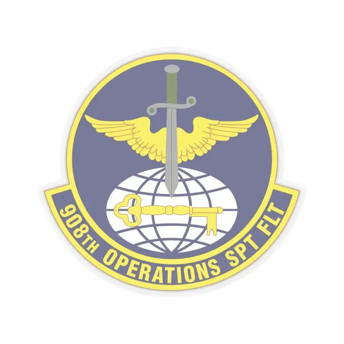 908th Operations Support Flight (U.S. Air Force) STICKER Vinyl Kiss-Cut Decal 6 Inch Transparent - The Sticker Space