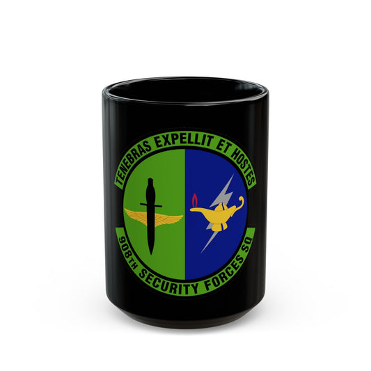 908th Security Forces Squadron (U.S. Air Force) Black Coffee Mug-15oz-The Sticker Space