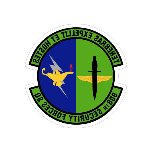 908th Security Forces Squadron (U.S. Air Force) REVERSE PRINT Transparent STICKER-6 Inch-The Sticker Space