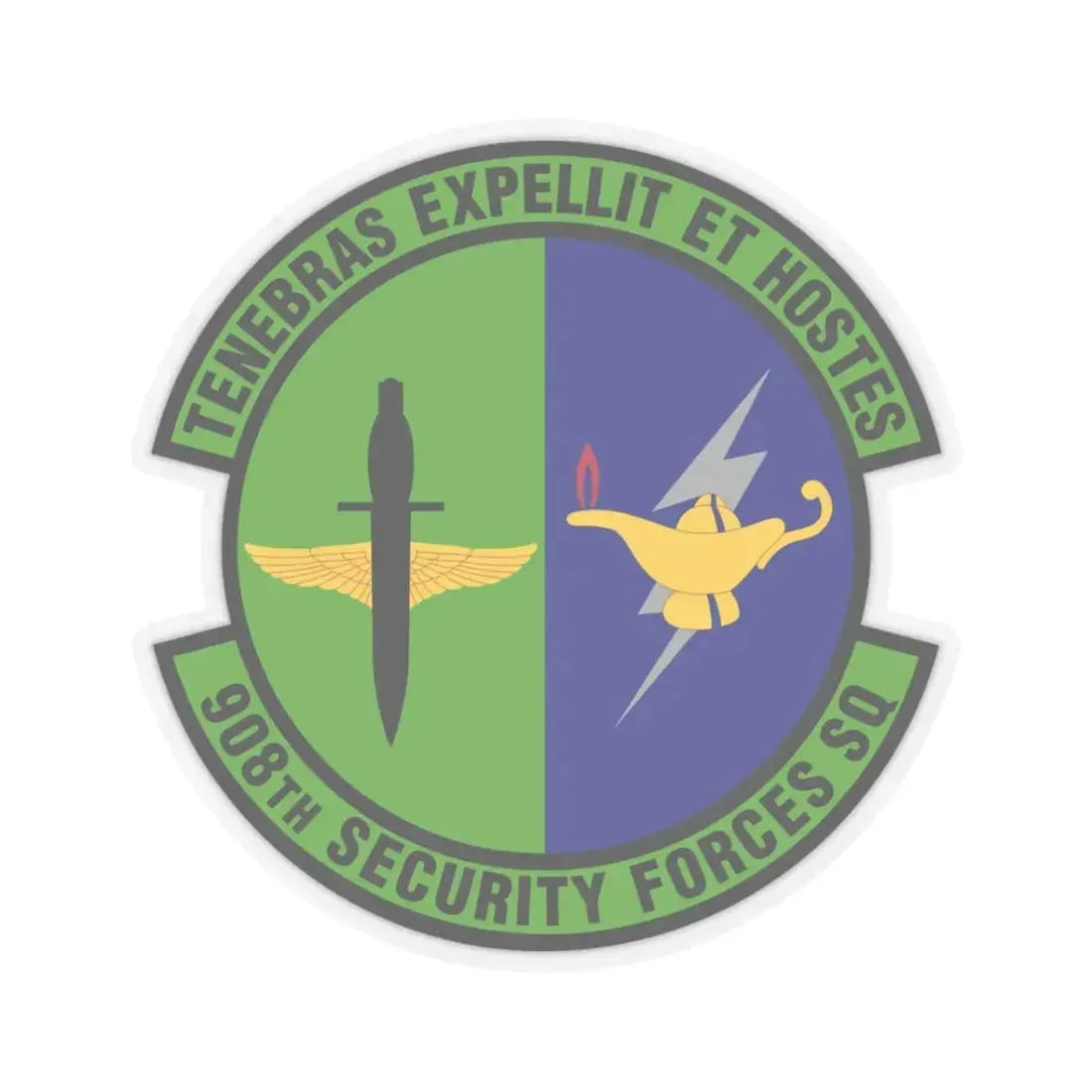 908th Security Forces Squadron (U.S. Air Force) STICKER Vinyl Kiss-Cut Decal 3 Inch Transparent - The Sticker Space
