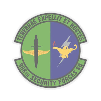 908th Security Forces Squadron (U.S. Air Force) STICKER Vinyl Kiss-Cut Decal 3 Inch Transparent - The Sticker Space