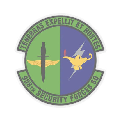 908th Security Forces Squadron (U.S. Air Force) STICKER Vinyl Kiss-Cut Decal 4 Inch Transparent - The Sticker Space