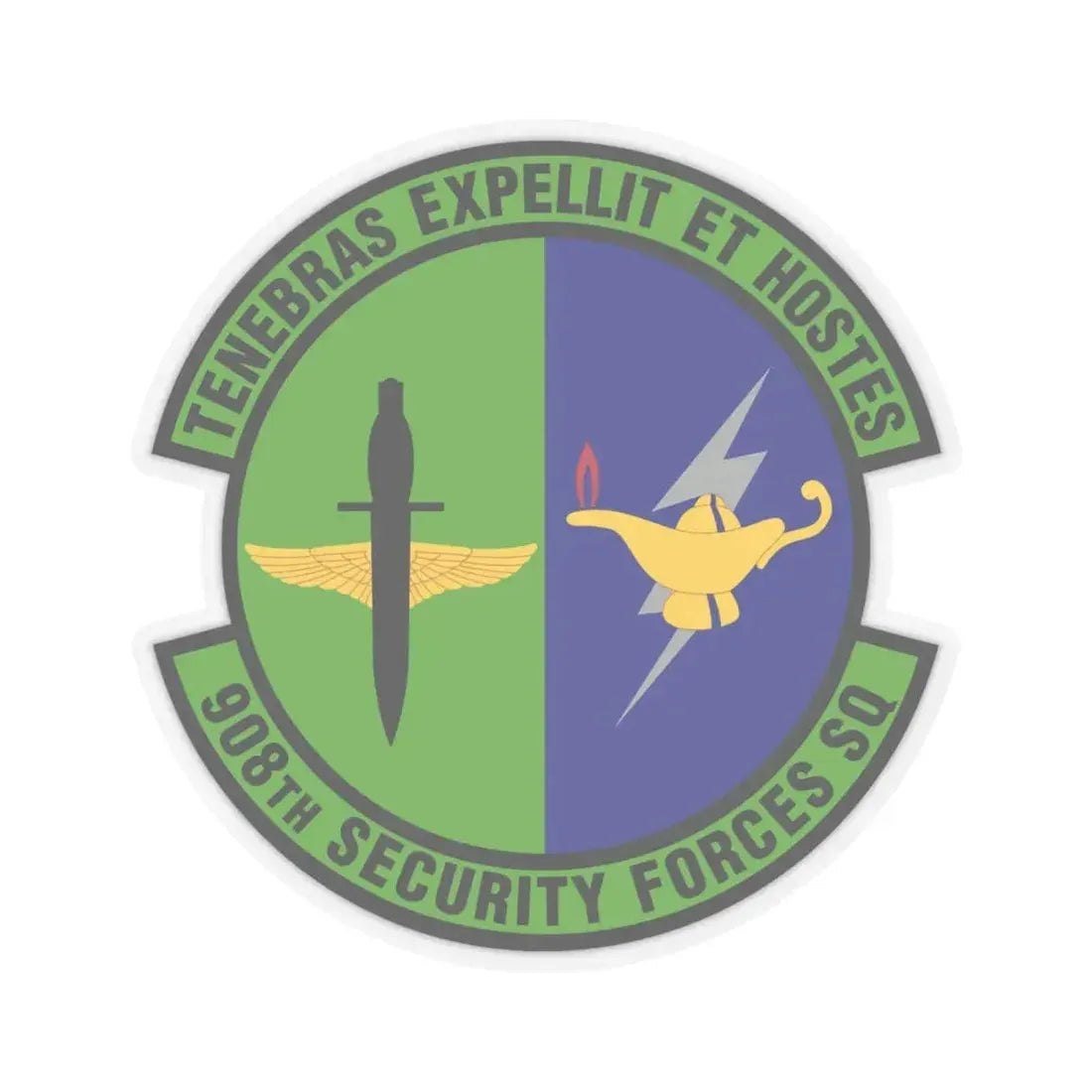 908th Security Forces Squadron (U.S. Air Force) STICKER Vinyl Kiss-Cut Decal 6 Inch Transparent - The Sticker Space