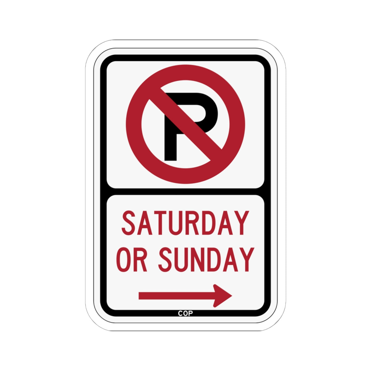 PBOT Road sign P1210R (Oregon) (Road Sign) STICKER Vinyl Kiss-Cut Decal