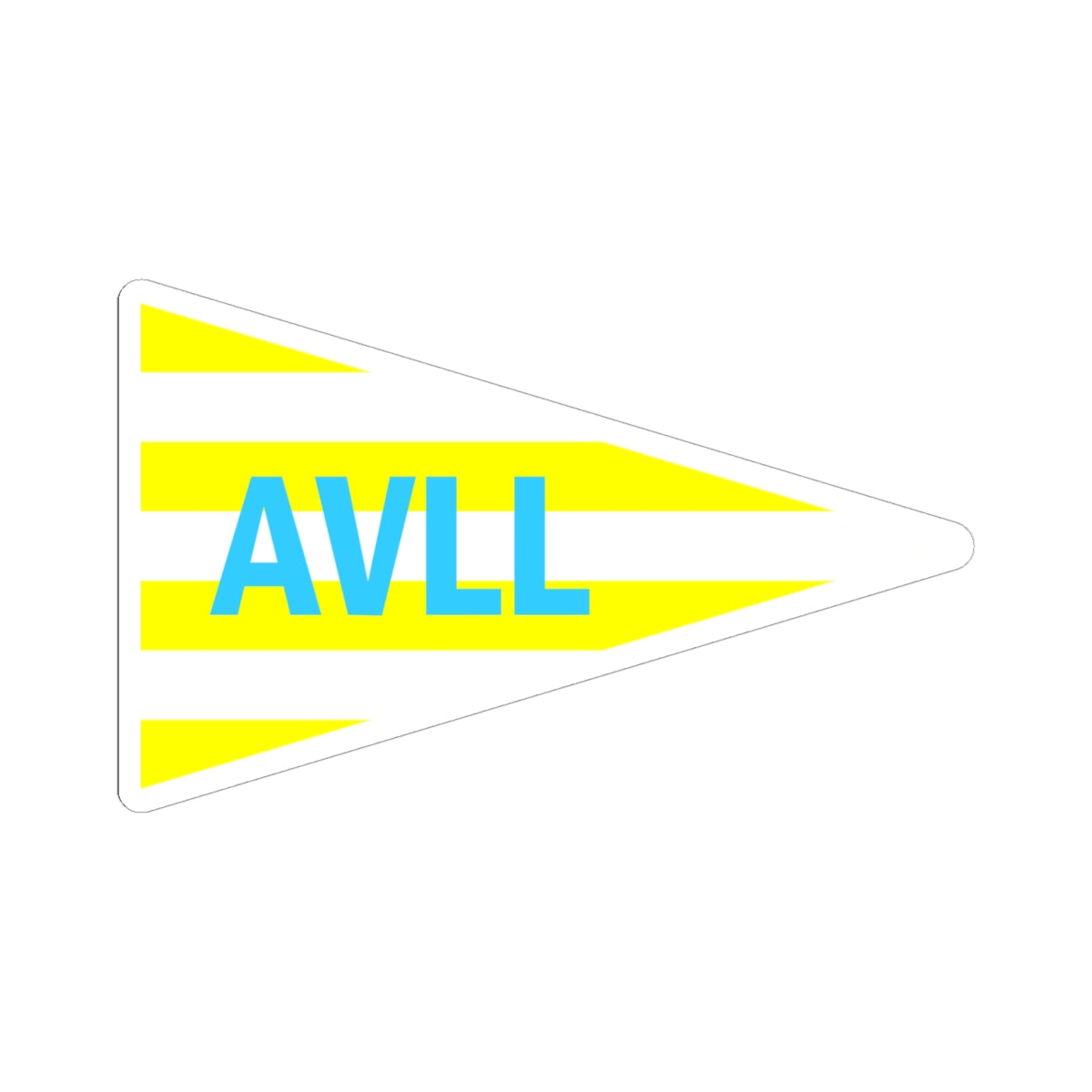 Burgee of Associazione Vela Lago Ledro (Italy) STICKER Vinyl Kiss-Cut Decal