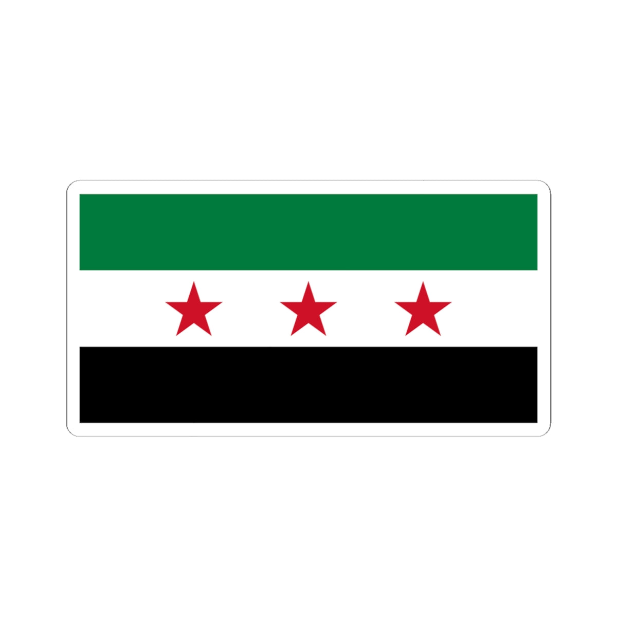 Flag of Syria 1930-1958 19611963 (Syria) STICKER Vinyl Kiss-Cut Decal